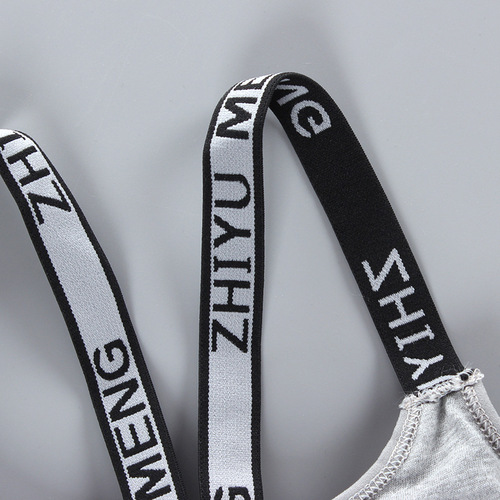 Girls' bra straps with letters, sports pure cotton development period tube top, chest wrap, primary school girl, older child's foreign trade vest