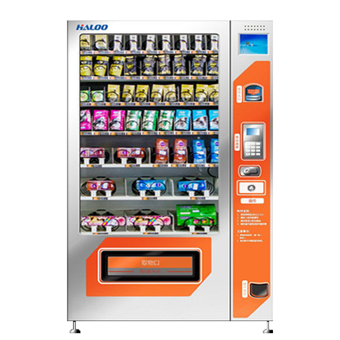 Hanlu estándar máquina expendedora snack bebidas máquina expendedora pantalla táctil desatendida máquina expendedora de autoservicio