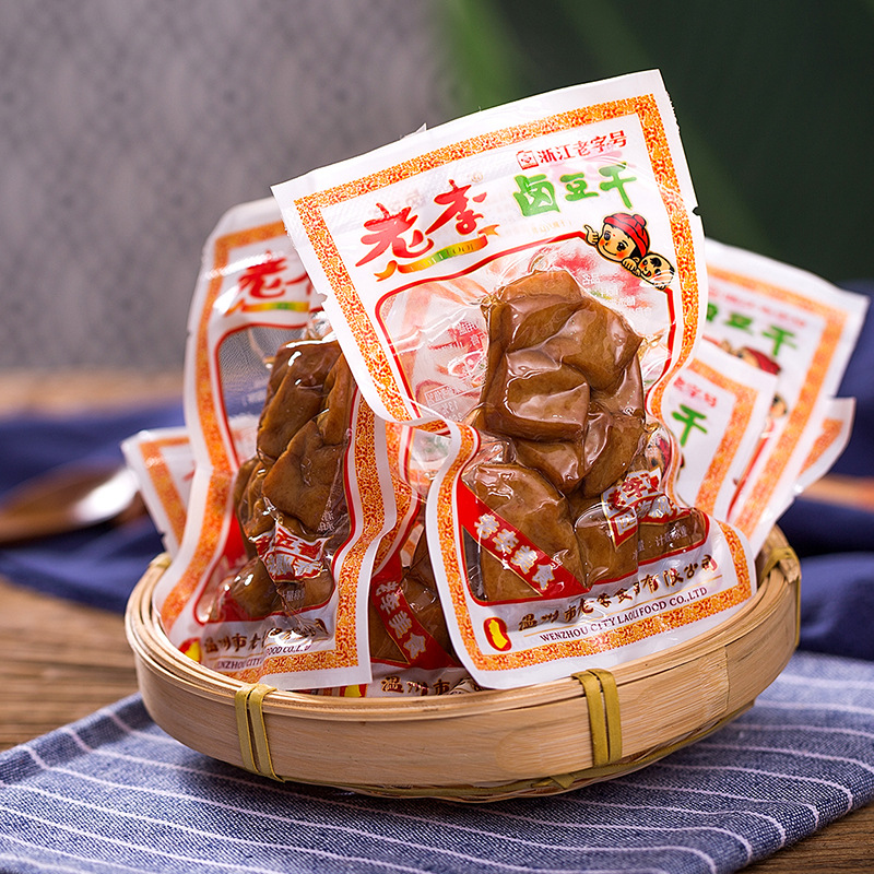 老李嫩豆腐干五香干素肉豆制品散装零食卤味厚豆干5斤批发