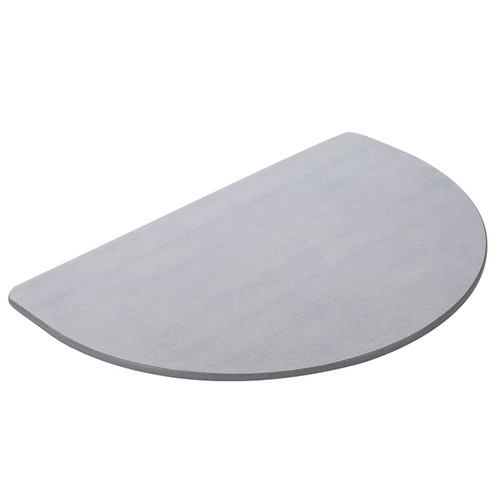 Semi-circular diatomaceous earth water-absorbent anti-slip mat, bathroom door mat, bathroom quick-drying mat