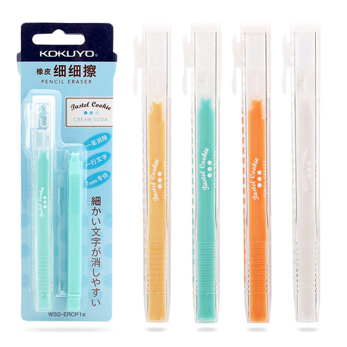 Japan Kokuyo Eraser WSG-ERCP Pastel Cookie Fine Brush-Type Eraser 12 Pieces/Box
