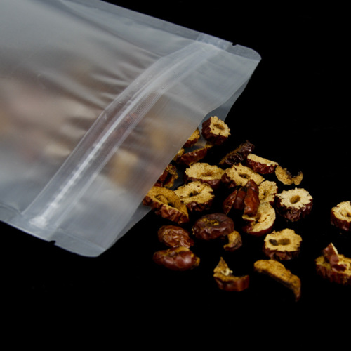 Wholesale food transparent plastic sealed packaging bag packaging bag design printed self-standing ziplock bag frosted