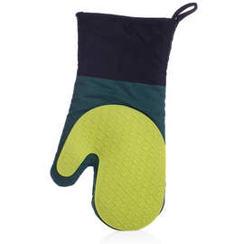 硅胶防滑隔热手套烹饪烘焙烧烤烤箱手套可机洗的微波炉手套套装