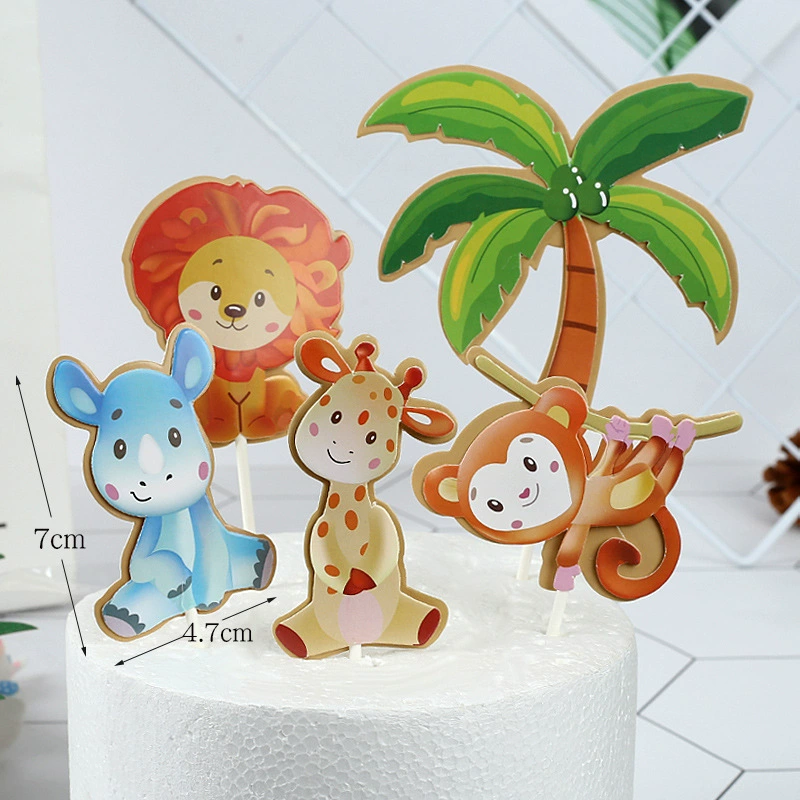 Мягкая глиняная игрушка животное Львенок Слон Тигр Олень Тортик украшение Маятник-игрушка для выпечки на день рождения