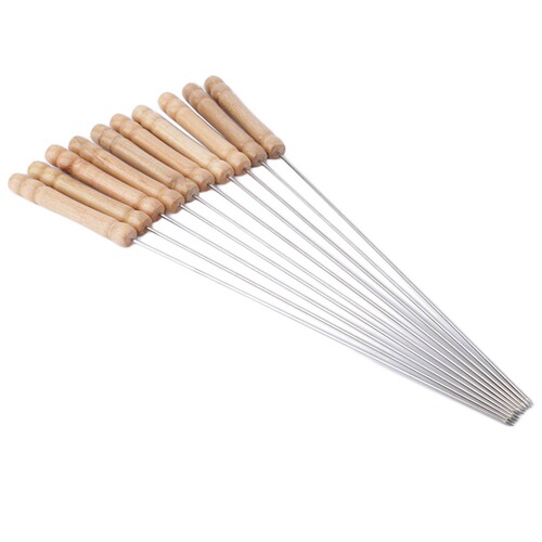 Factory direct sales barbecue supplies stainless steel barbecue skewers kebab barbecue needles outdoor barbecue tools