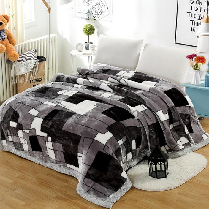 Fábrica al por mayor manta Raschel edredón engrosada de doble capa invierno nudo boda manta Individual Doble estudiante manta de terciopelo