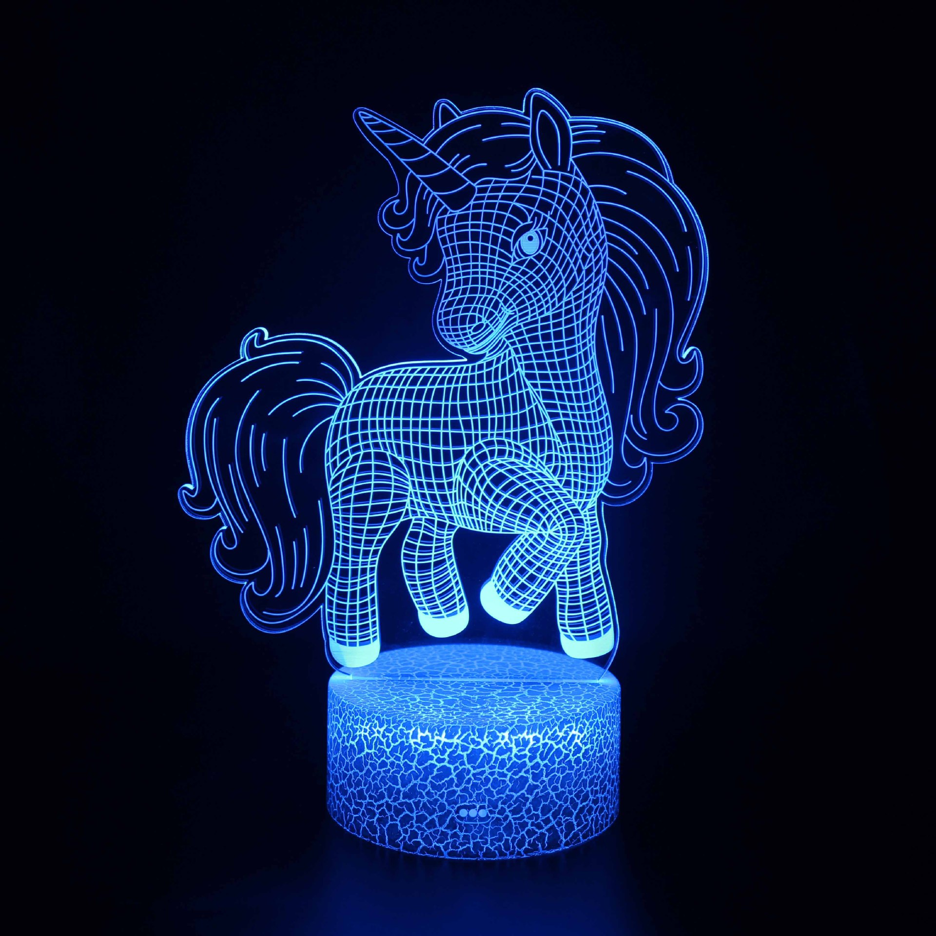 Transfronterizo Amazon Venta caliente serie unicornio 3D noche luz táctil control remoto colorido lámpara de mesa regalo creativo Luz