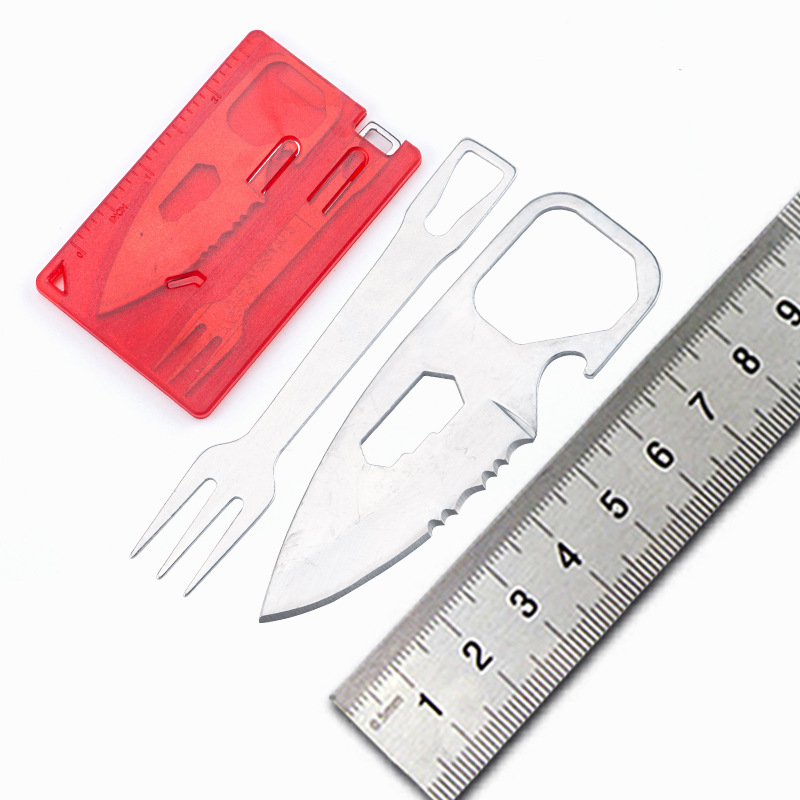 Outdoor Portable Dinner Multi-Function Tool Card Camping BBQ Cutlery Mini Carry Steak Knife Set_voghion.com
