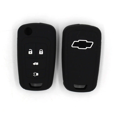 Suitable for Chevrolet Malibu 4-key environmental protection silicone car key case protective cover factory wholesale direct sales (Static Rod/Key Bag) - black-according-to-customer-requirements