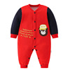 Children's demi-season clothing, warm overall, keep warm bodysuit for new born, internet celebrity, factory direct supply, increased thickness