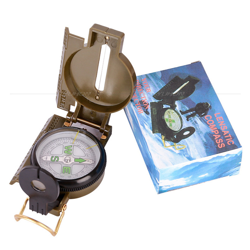 Aventura al aire libre escalada solo soldado Brújulas multifuncional portátil americano ejército verde táctico ABS plástico