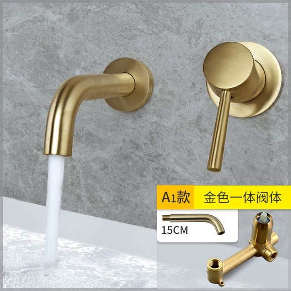 Wits up golden color 15cm without rotating the mouth, the whole valve body