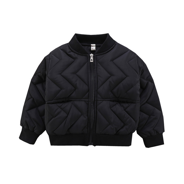 Abrigo de los muchachos engrosado Otoño e Invierno nueva Chaqueta de algodón cálido estilo occidental collar uniforme de béisbol moda entrega de una sola pieza