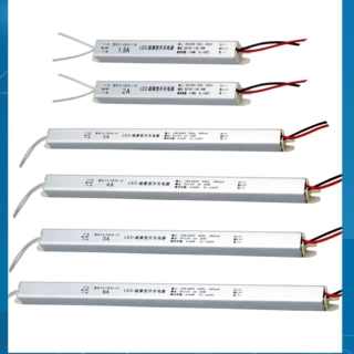 LED开关电源长条形DC12V48W60W72W5A6A细长条超薄灯箱广告字直流