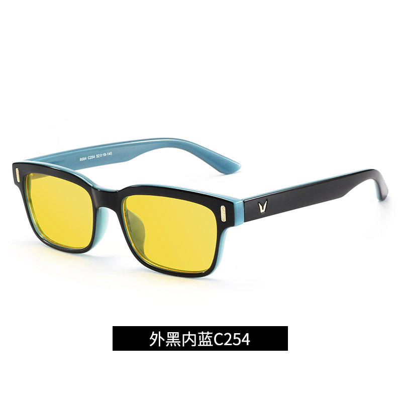 【H8084】Gafas anti-luz azul al por mayor de fábrica, estilo coreano, gafas protectoras para hombres y mujeres, gafas para computadora, visión nocturna