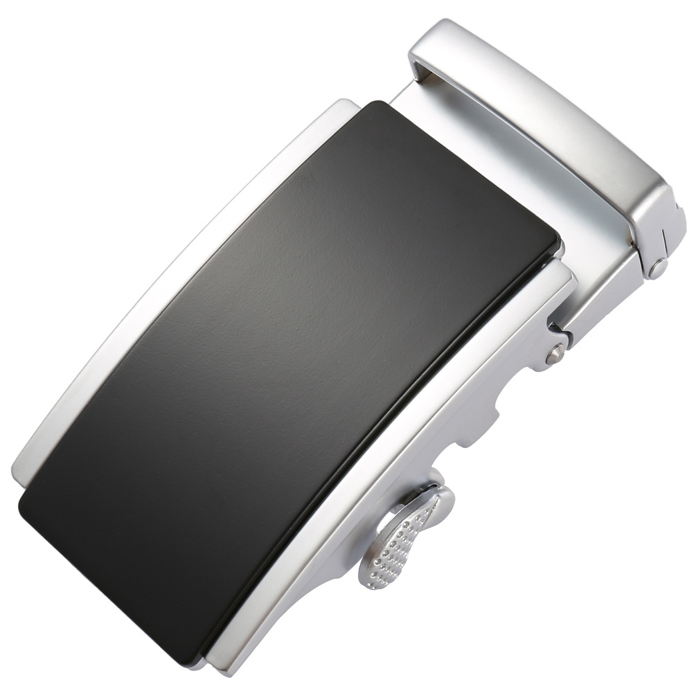 Matt black film/matte chrome buckle belt buckle men's belt head…
