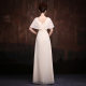 Bridesmaid's Dress plus size 2024 New European and American Banquet Skinny Annual Performance Host Evening Dress dress Spring