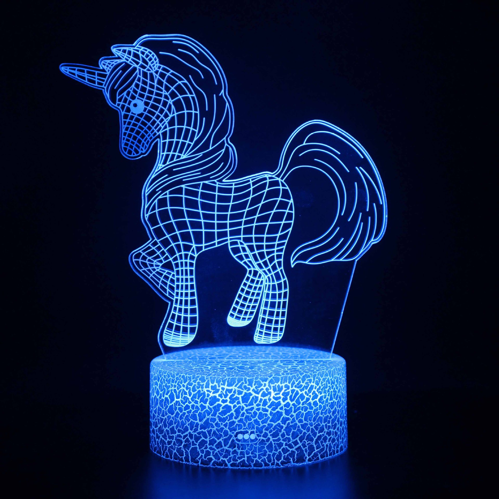Transfronterizo Amazon Venta caliente serie unicornio 3D noche luz táctil control remoto colorido lámpara de mesa regalo creativo Luz