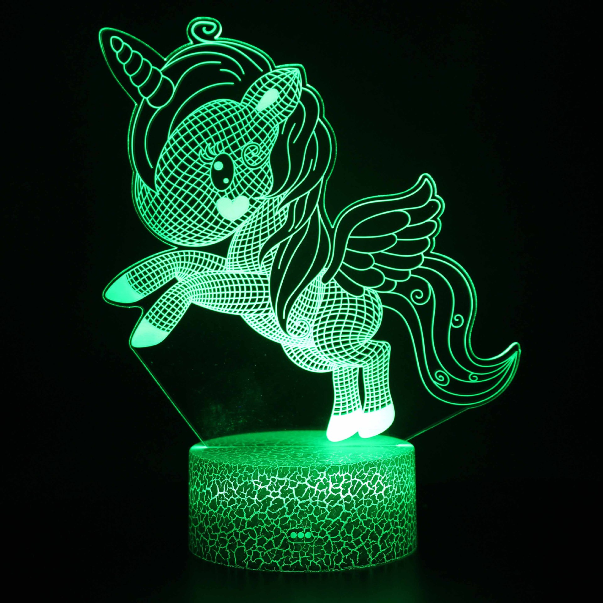Transfronterizo Amazon Venta caliente serie unicornio 3D noche luz táctil control remoto colorido lámpara de mesa regalo creativo Luz