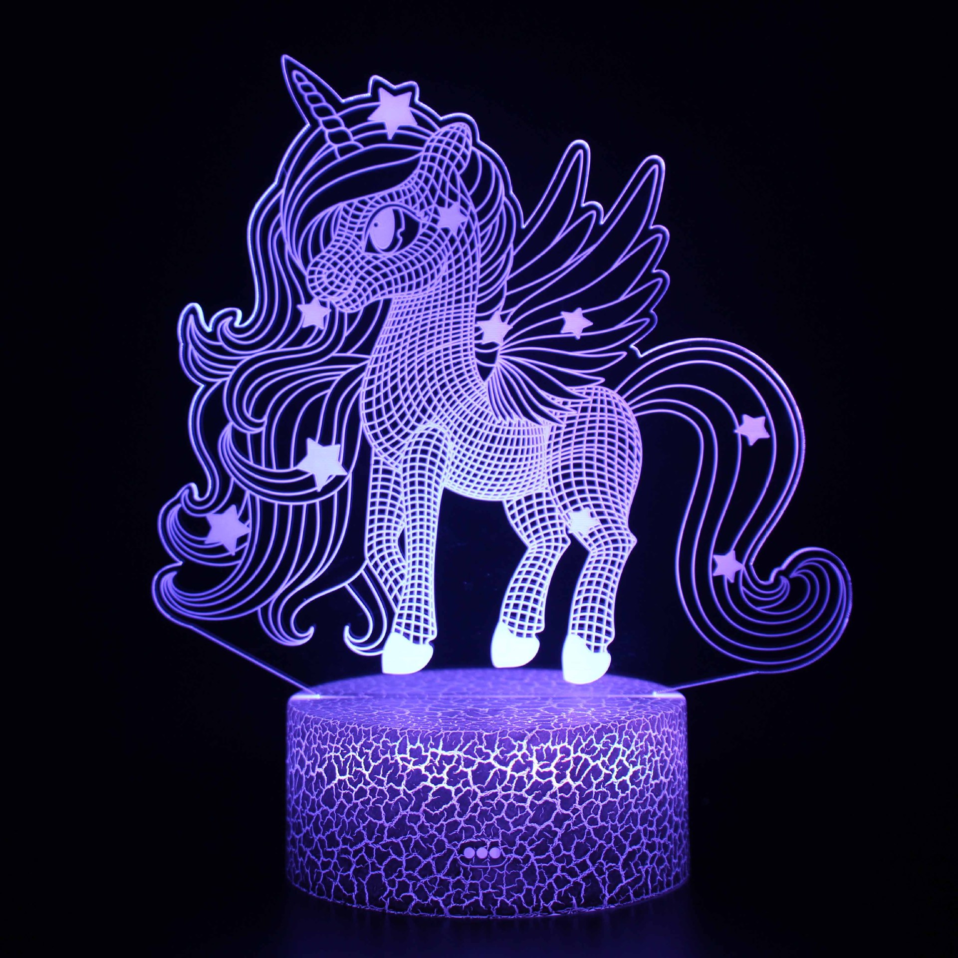 Transfronterizo Amazon Venta caliente serie unicornio 3D noche luz táctil control remoto colorido lámpara de mesa regalo creativo Luz