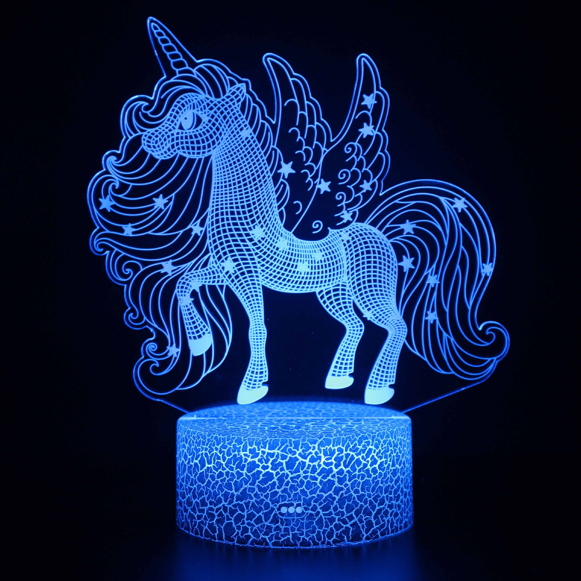 Transfronterizo Amazon Venta caliente serie unicornio 3D noche luz táctil control remoto colorido lámpara de mesa regalo creativo Luz