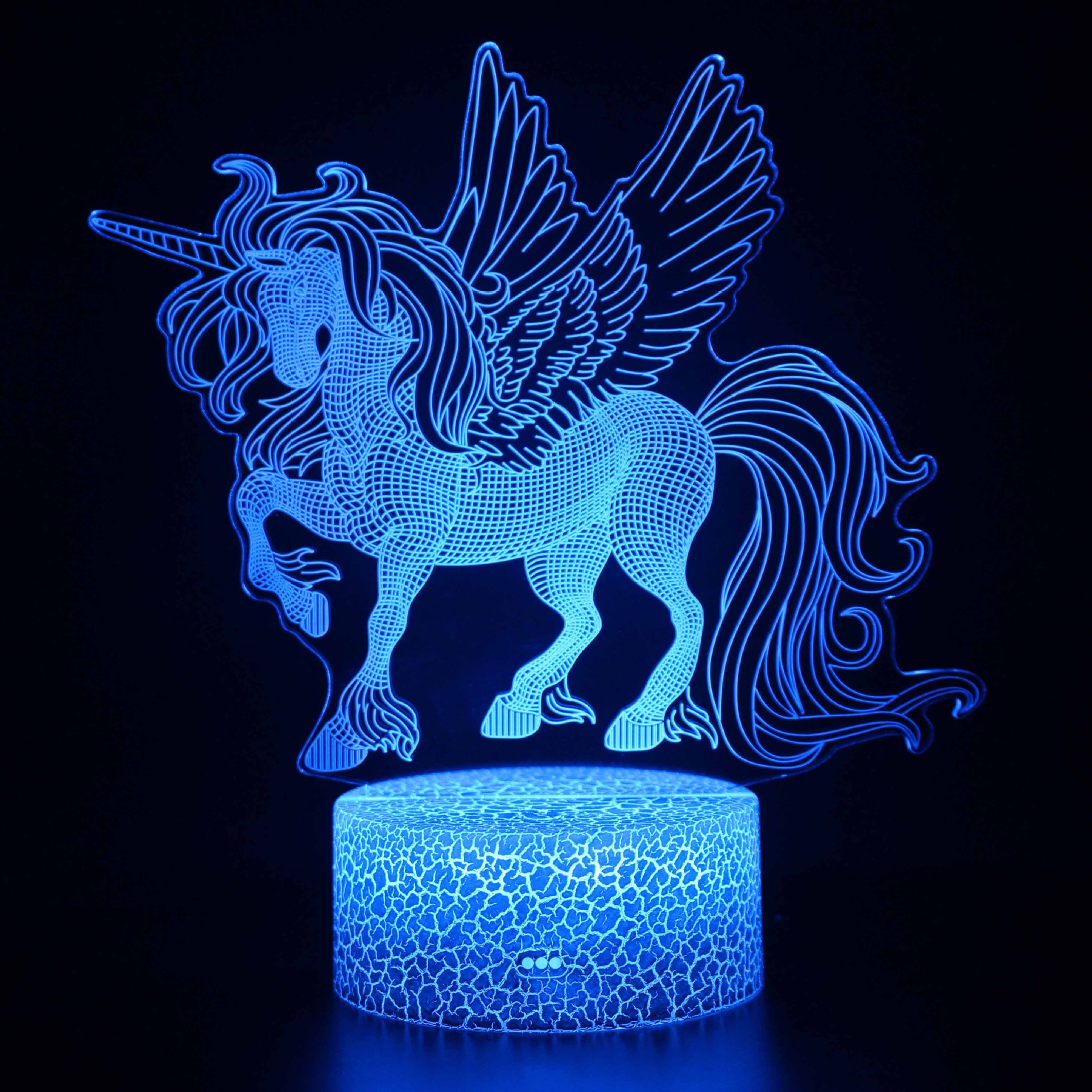 Transfronterizo Amazon Venta caliente serie unicornio 3D noche luz táctil control remoto colorido lámpara de mesa regalo creativo Luz