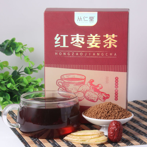 From Ren Tang Jujube Ginger Tea 180g Boxed Instant Ginger Jujube Tea Powder Solid Beverage Supports Live Streaming Dropshipping