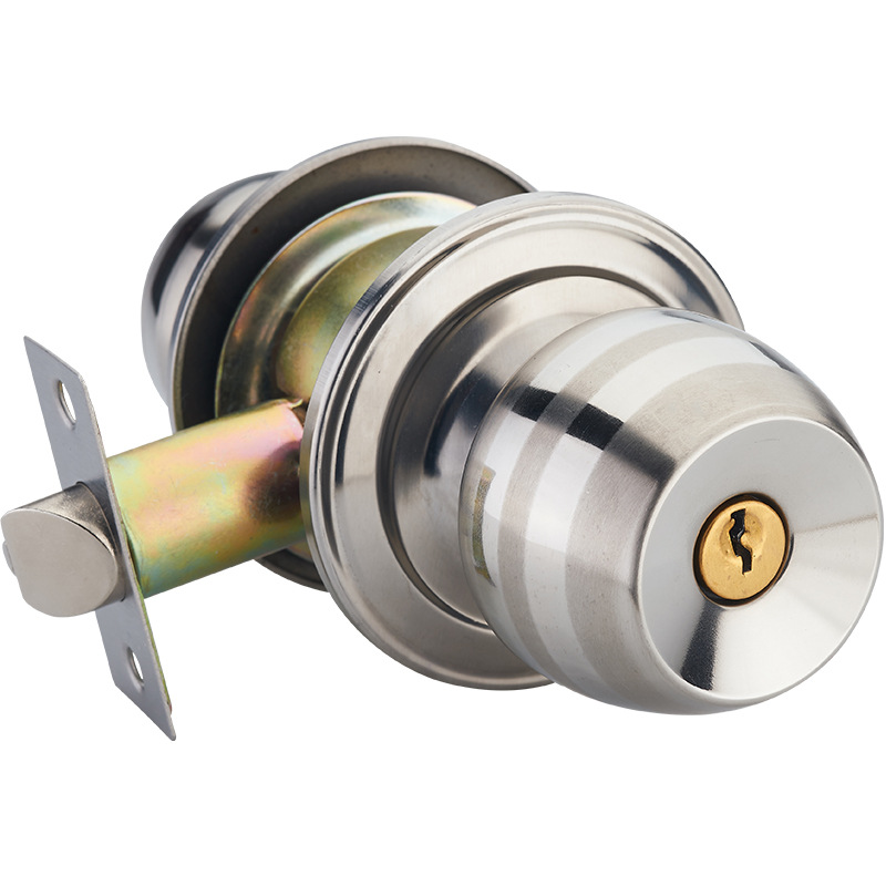 Cerradura de la puerta del Hogar Universal interior dormitorio baño cerradura de bola de acero inoxidable bola redonda cerradura de la puerta