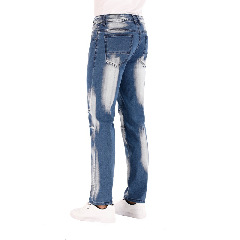 Men's Clothing Stretch Jeans For Men American Style Straight Three Color Washed White Men's Pants_mkmklike.com