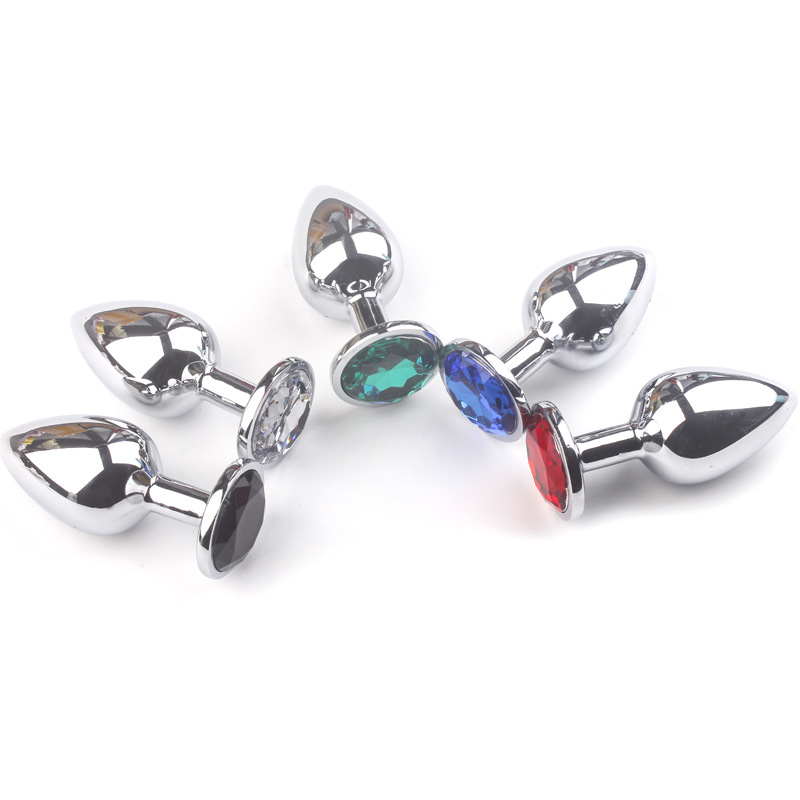 Plug anal de metal de acero inoxidable grande enchufe anal de plata regular grande y mediano tamaño pequeño enchufe anal de plata Fuente de la fábrica