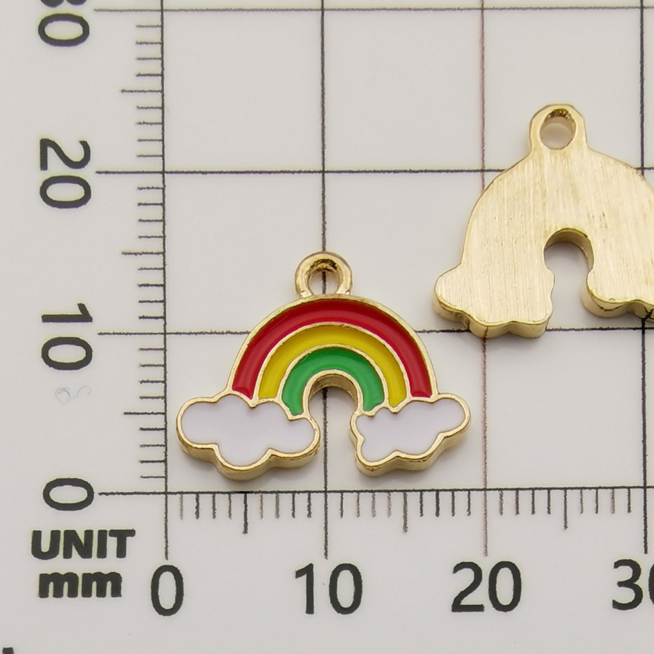 Accesorios de la joyeria bricolaje gota aceite aleación pequeño colgante flor gota aceite colgante marcador colgante collar pulsera colgante