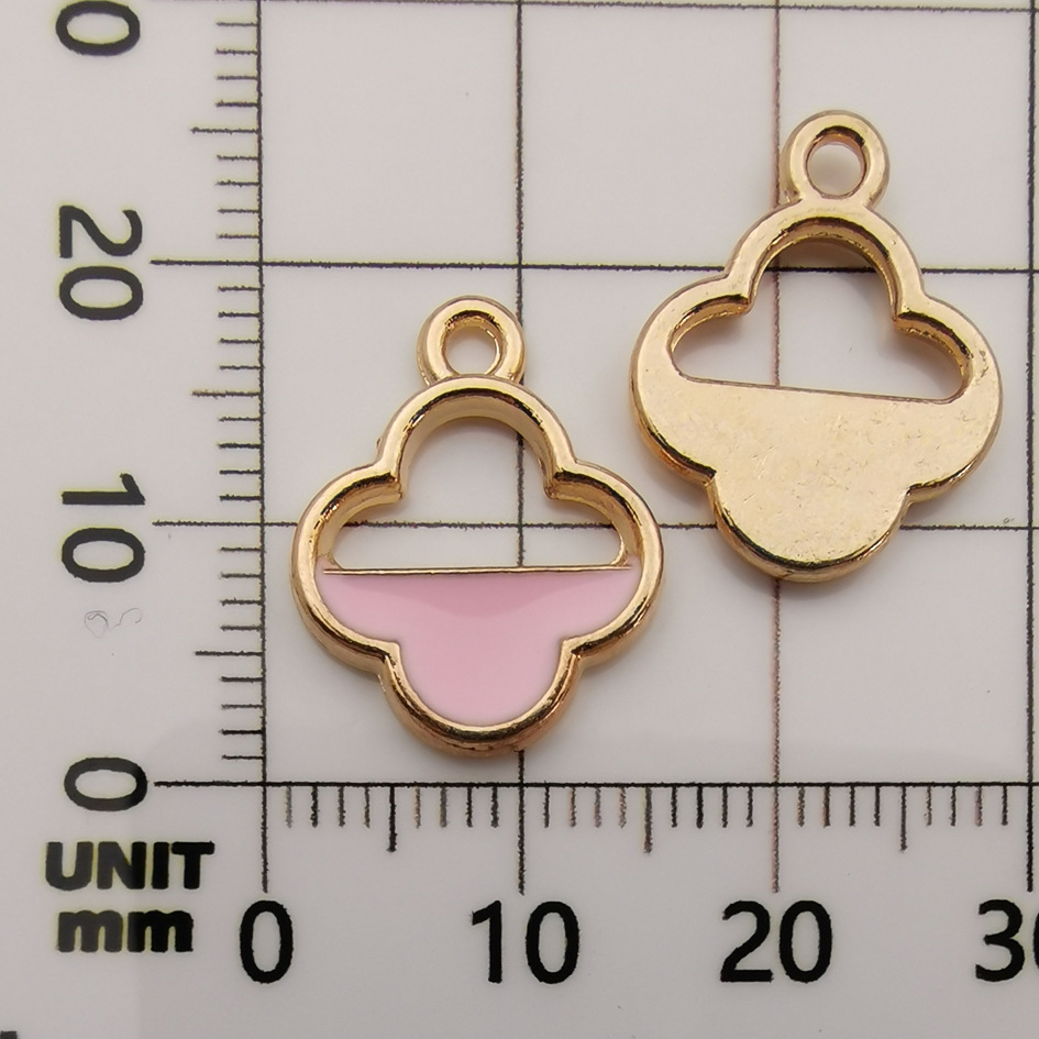 Accesorios de la joyeria bricolaje gota aceite aleación pequeño colgante flor gota aceite colgante marcador colgante collar pulsera colgante