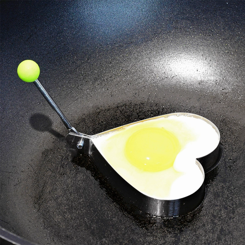 Creative Egg Ring Set, Thickened Stainless Steel, Multi-Shape (Heart, Flower, Star), Non-Stick