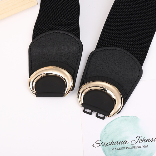 Factory Sale Various Elastic Laced Waist Belt Fashion Korean Version Women Embroidered Button Down Winter Jacket New Wide Waist Belt