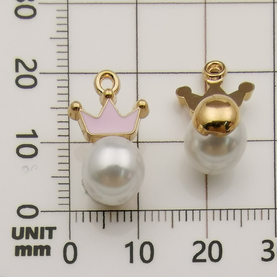 1 cuentas de corona rosa 9x18-1.1g-10977