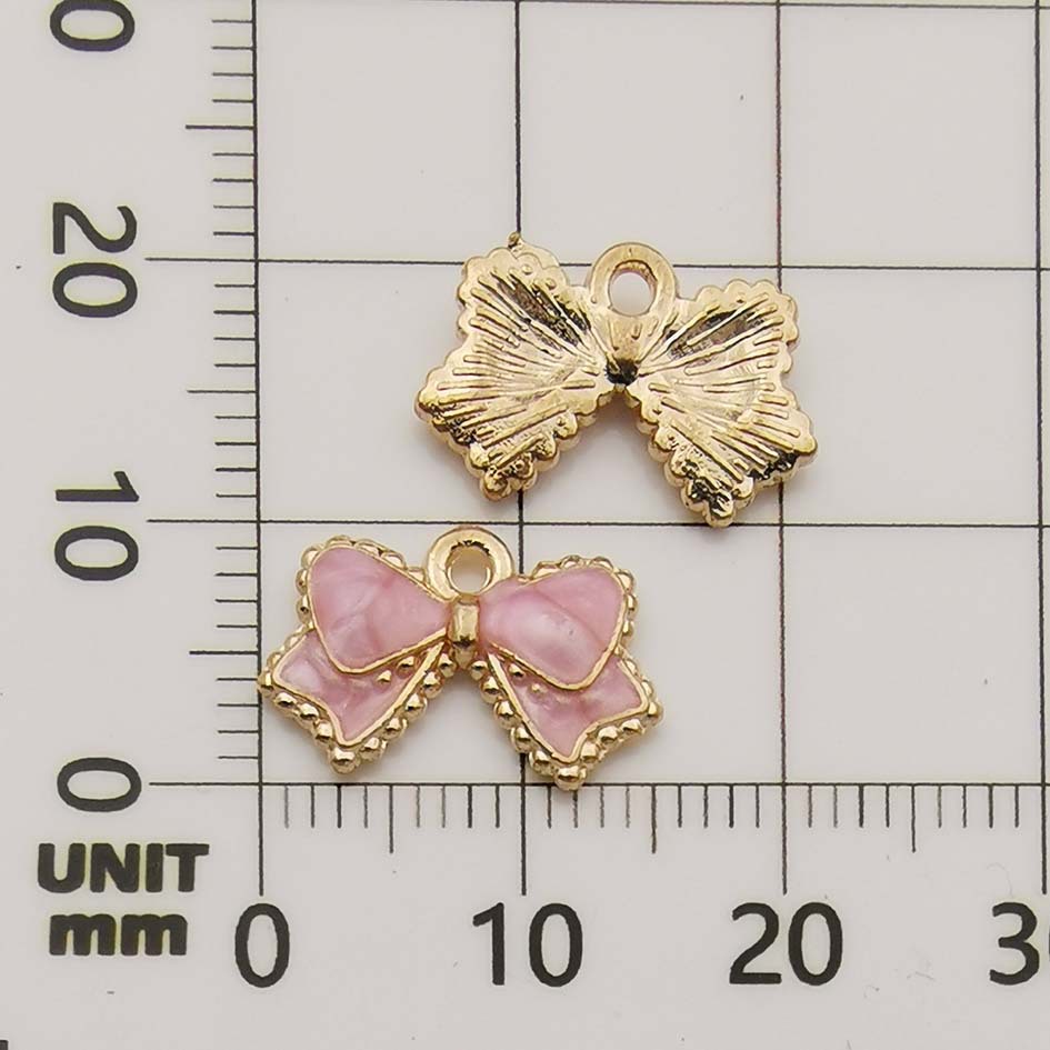 1 pajarita rosa con lazo 15.5x10-0.8g-10999