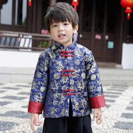 男童唐装儿童套装中国风汉服宝宝演出服过年洋气拜年服喜庆新年装