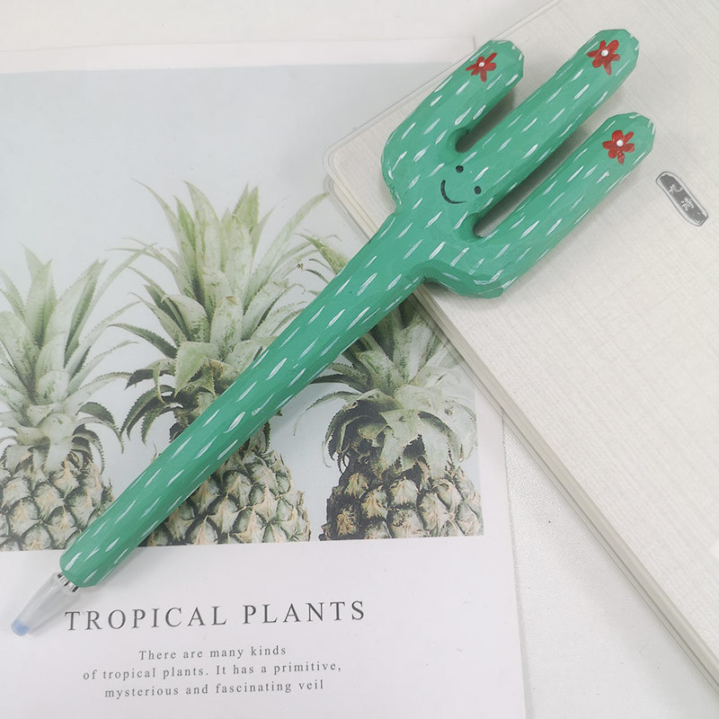 Jirafa elefante lindo animal de dibujos animados pluma tallada a mano creativa pluma de madera talla de madera pluma de gel DIY