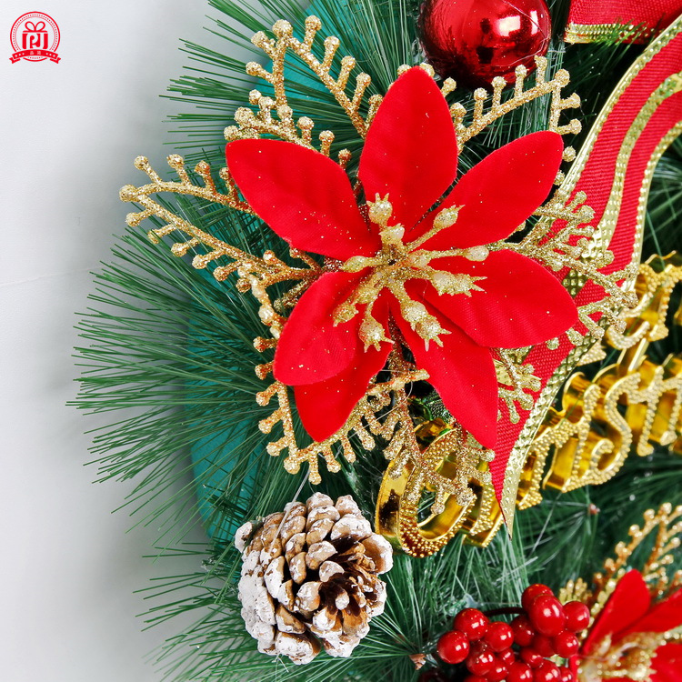 Guirnalda decorativa de Navidad 30cm/40cm/50cm puerta colgante Garland Holiday Mall Hotel tienda decoraciones de la ventana