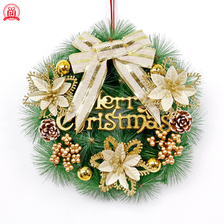 Guirnalda decorativa de Navidad 30cm/40cm/50cm puerta colgante Garland Holiday Mall Hotel tienda decoraciones de la ventana