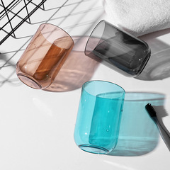 Bathroom simple toothbrush cup, fashionable translucent couple toothbrush cup, household general plastic mouthwash cup