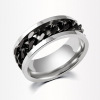 Chain stainless steel, trend ring