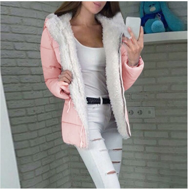 AliExpress deseo Amazon eBay siete colores de ocho tamaños de chaqueta forrada de lana chaqueta con capucha Chaqueta de algodón acolchado gran cantidad en stock image 7