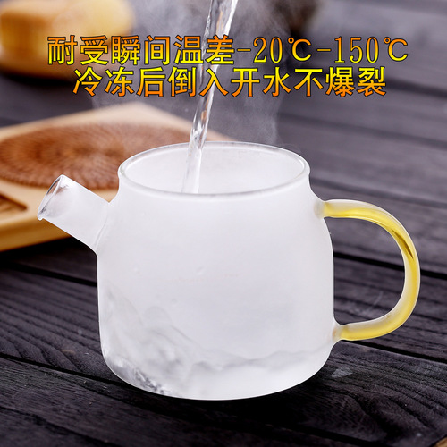 Zhenqi glass teapot kung fu tea set creative gift flower teapot kettle fiberglass leaky kettle teapot