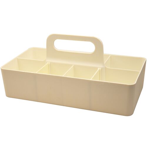 Plastic stackable compartment desk organizer portable storage box for miscellaneous stationery and office supplies
