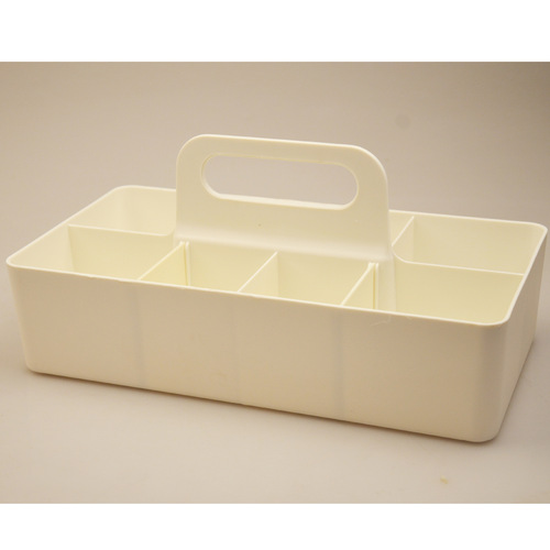 Plastic stackable compartment desk organizer portable storage box for miscellaneous stationery and office supplies