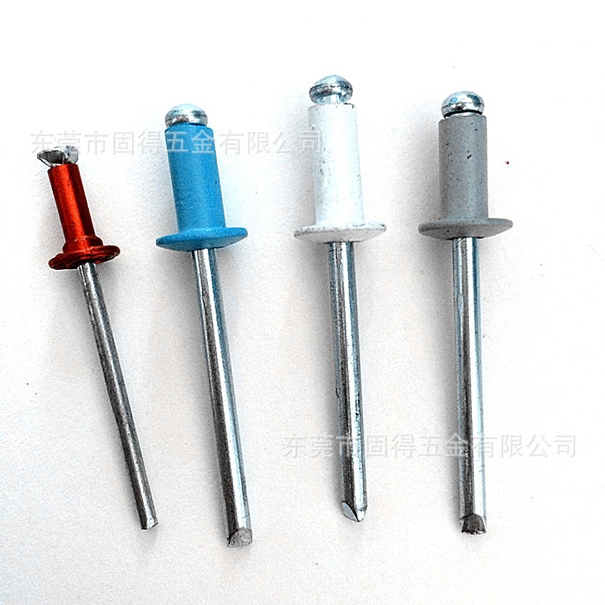 固得开口型圆头铝抽芯铆钉 电泳烤漆各色铝拉钉 厂家直销