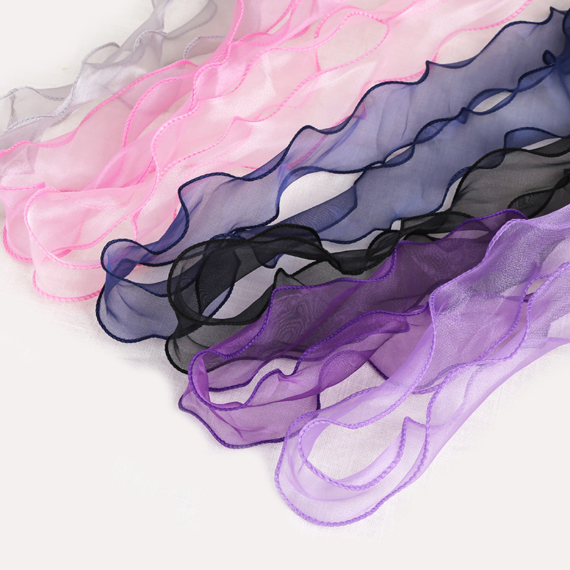 Venta caliente tres Hilados de organza hilo a la parrilla hilo de cola de pez cinta de seda cabeza flor zapatos flor ropa arco Accesorios