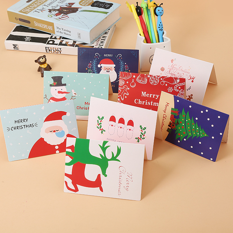Christmas greeting cards wholesale cute blank small card paper company Christmas cards custom Christmas Eve New Year greeting cards