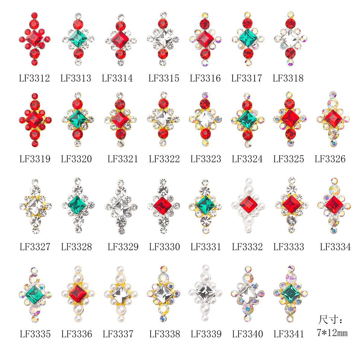 (Cross-border trading), festive nail stickers for nails for bride, accessory for manicure, jewelry, nail decoration, Japanese and Korean